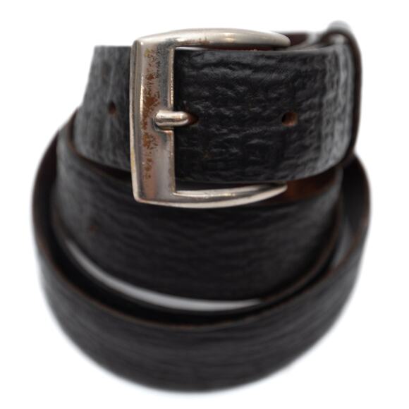 Genuine Black Skarkskin Leather Belt Size 40 - Picture 1 of 8